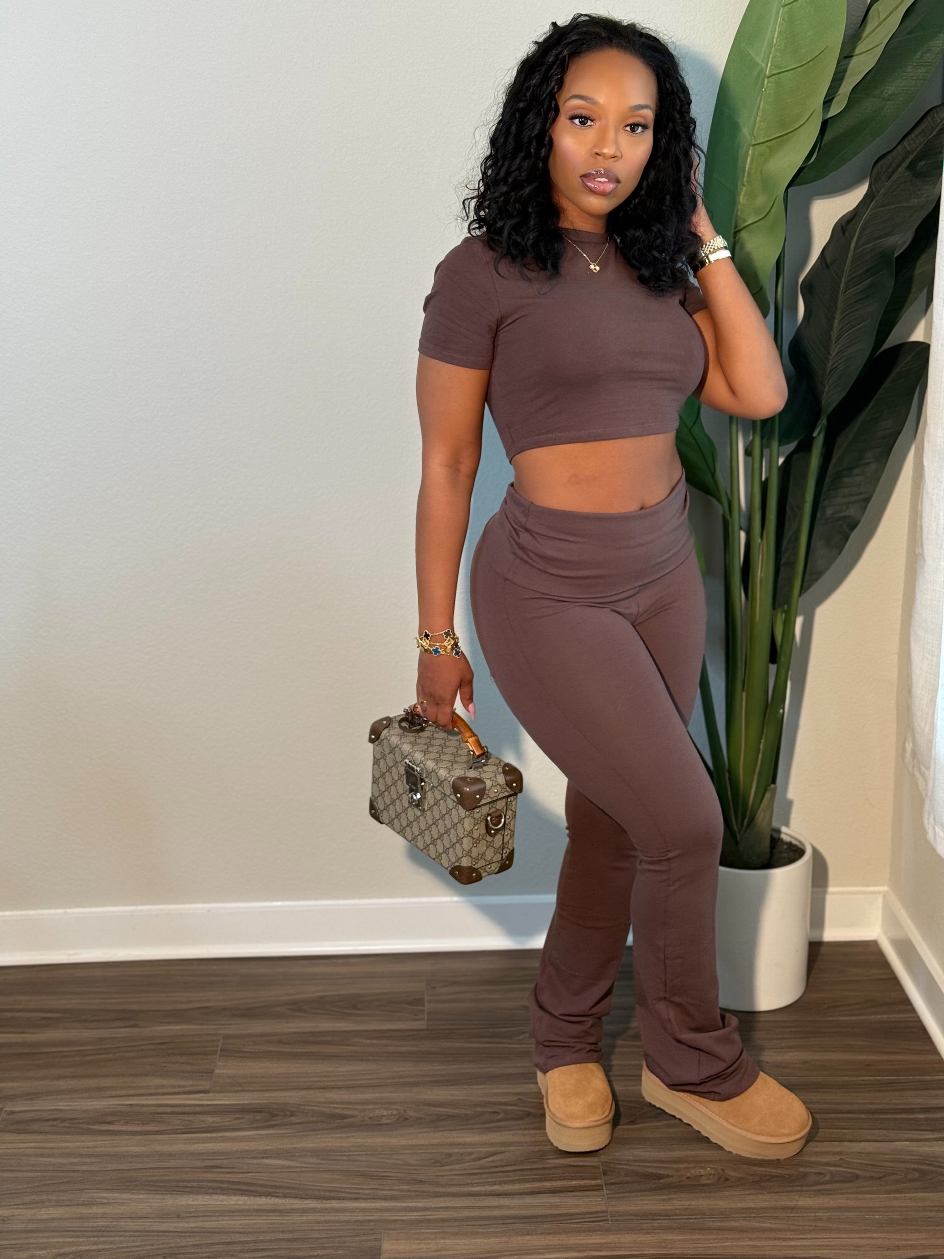 Fall In Line Lounge Set (Brown)