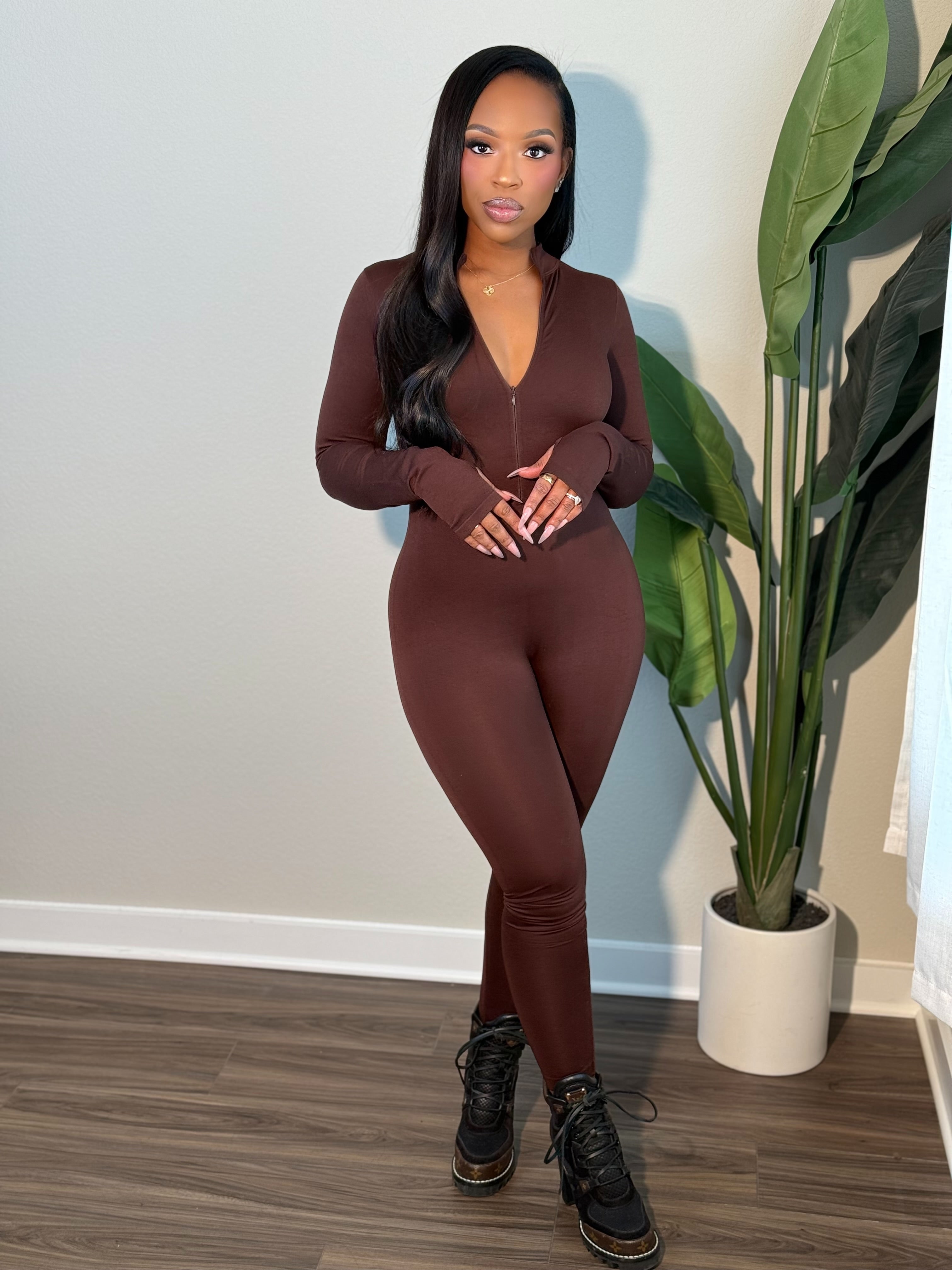 Dru Jumpsuit (Brown)