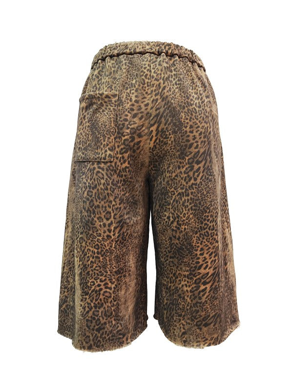 Leopard Bermuda Shorts