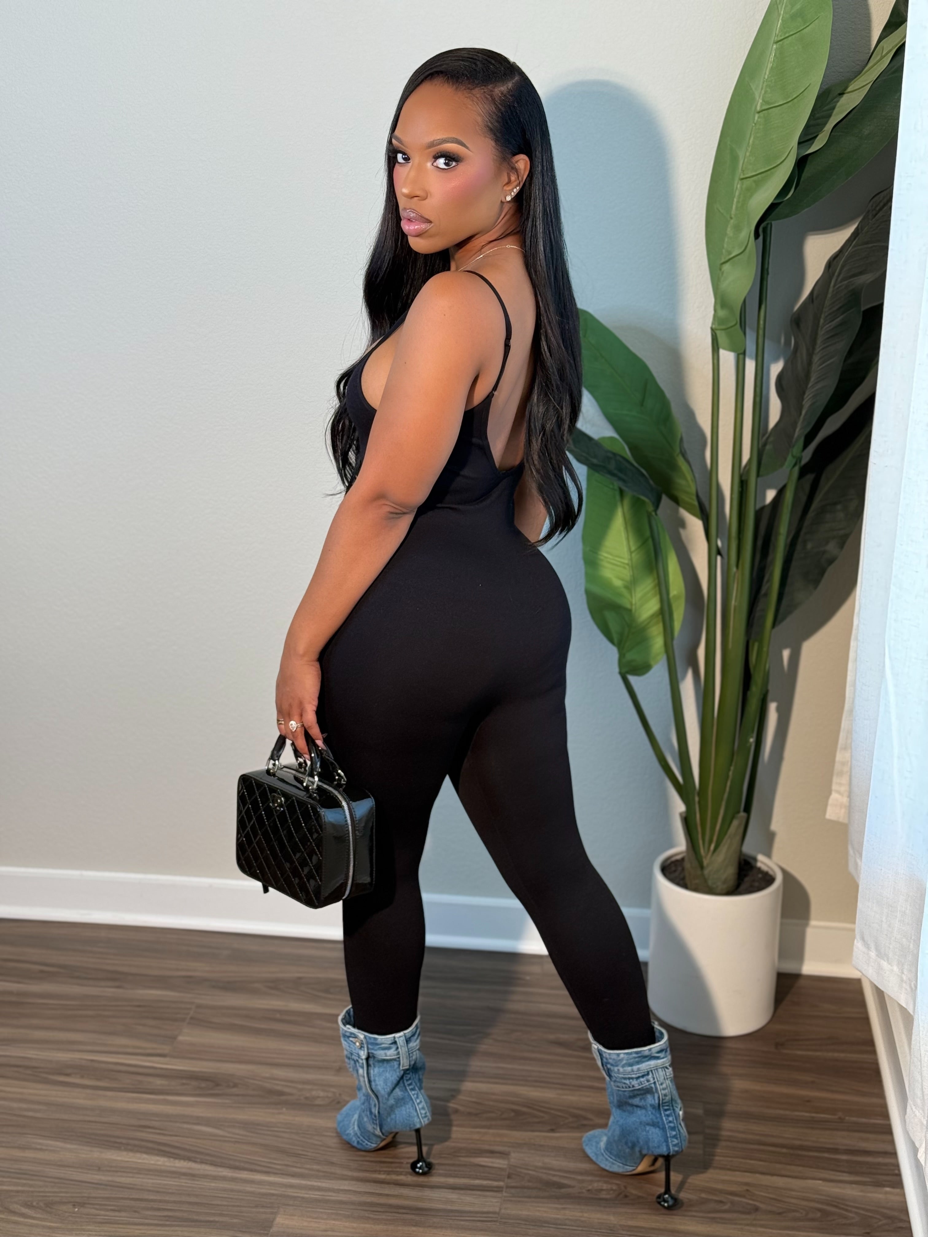 Comfy Seamless Jumpsuit (Black)