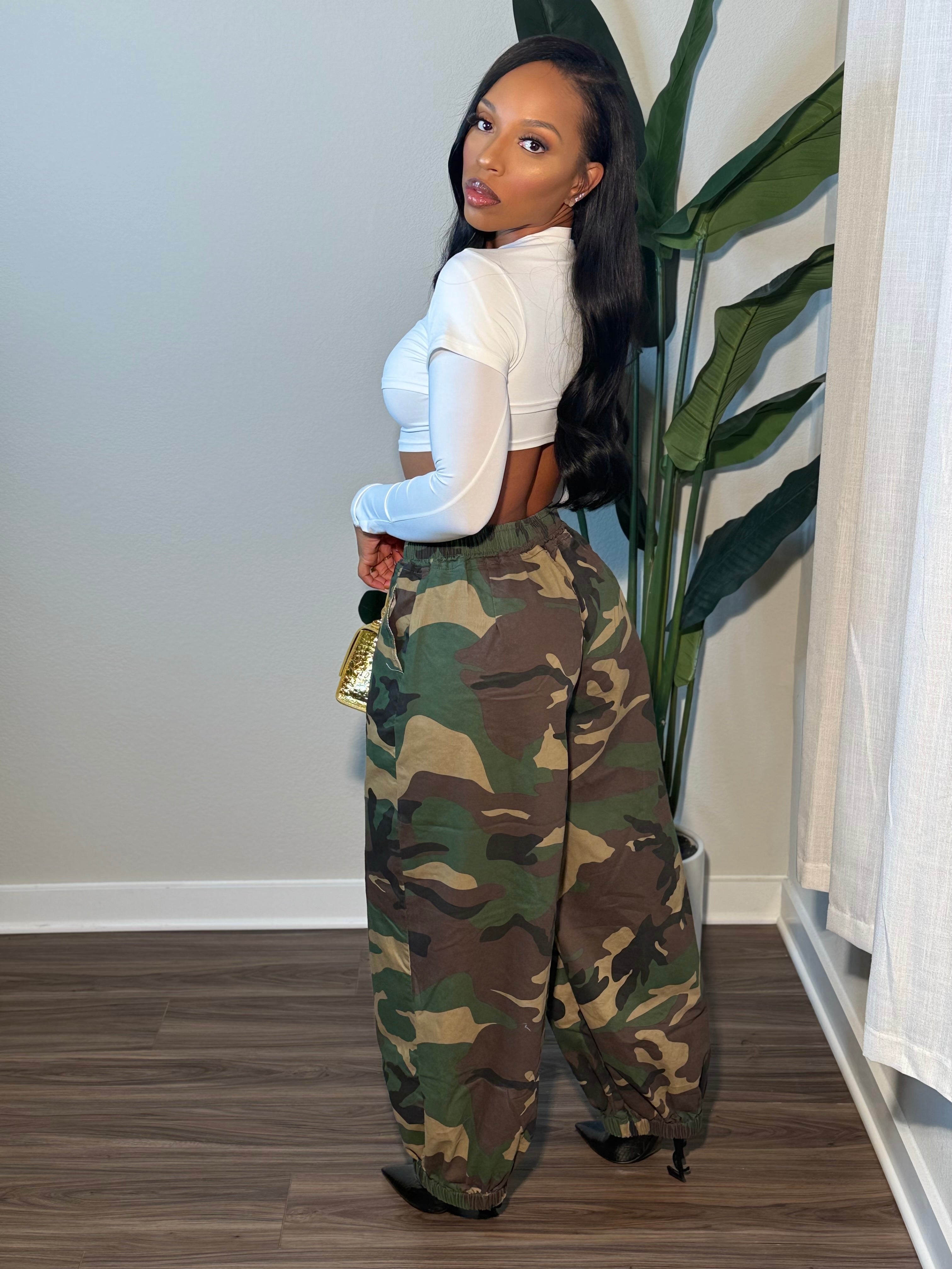 CAMO BALLOON JOGGER PANTS
