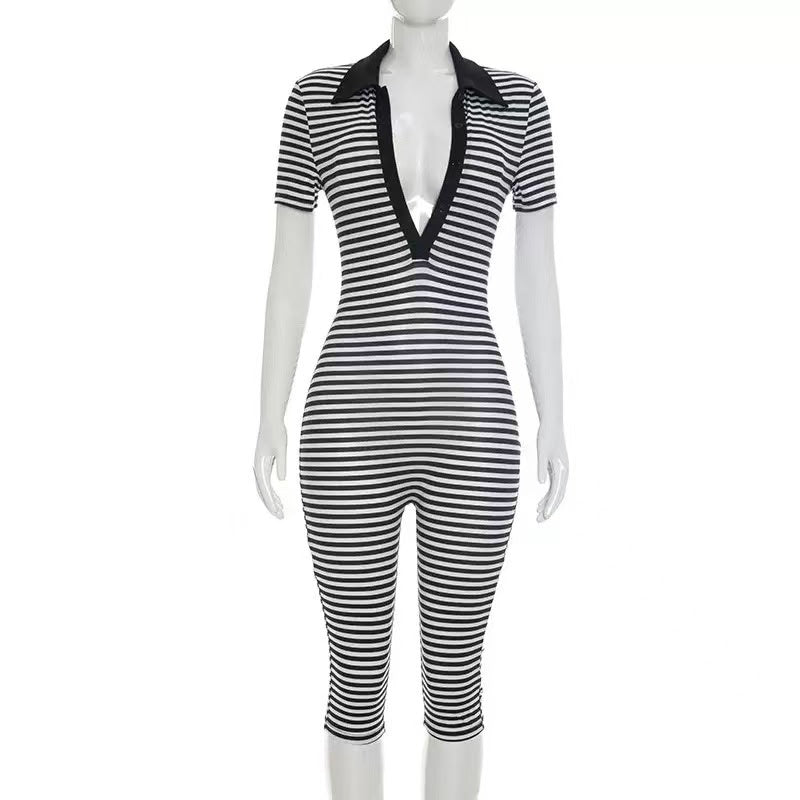 Jazz Jumpsuit (Black and White) Ships out 9/12