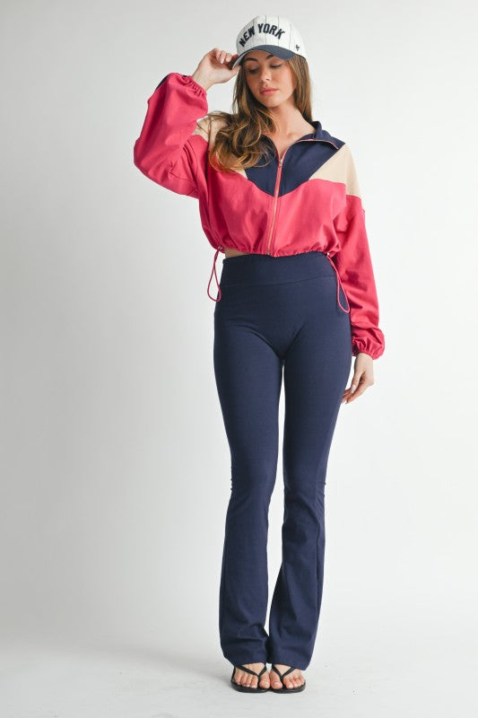 Sky Active Jogger Set (Navy/Fuchsia)