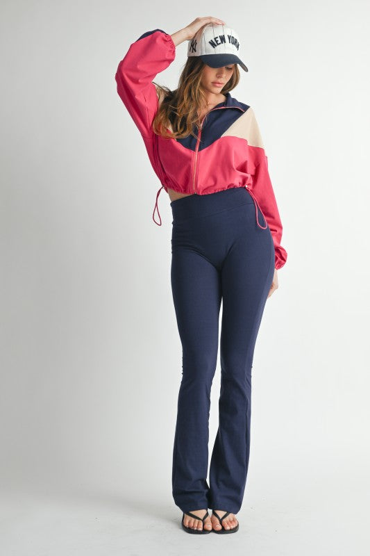 Sky Active Jogger Set (Navy/Fuchsia)
