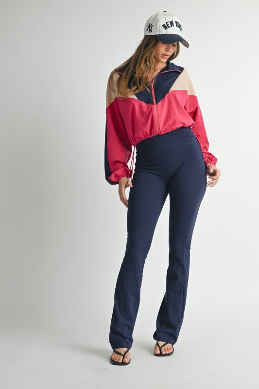 Sky Active Jogger Set (Navy/Fuchsia)