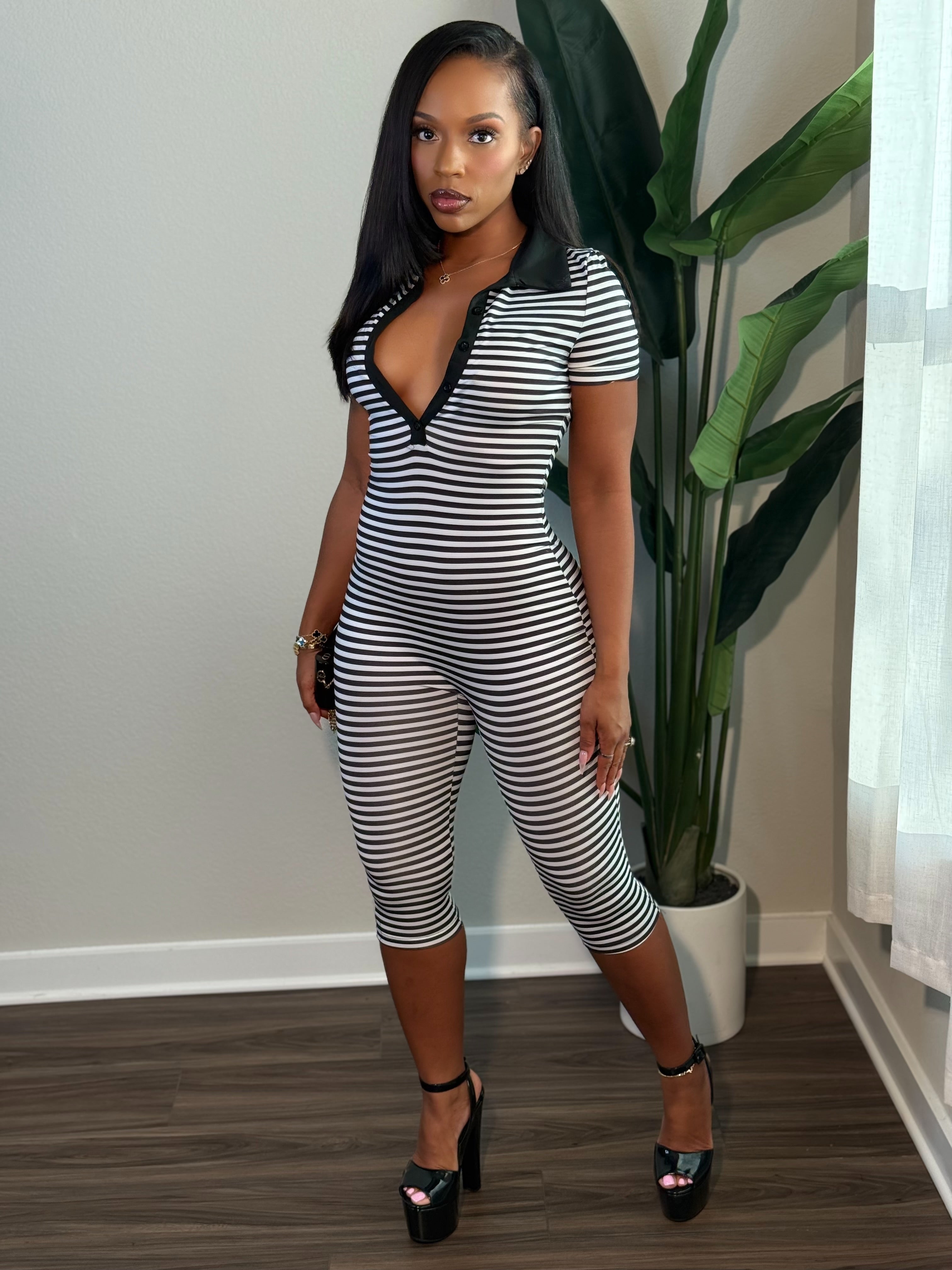 Jazz Jumpsuit (Black and White)