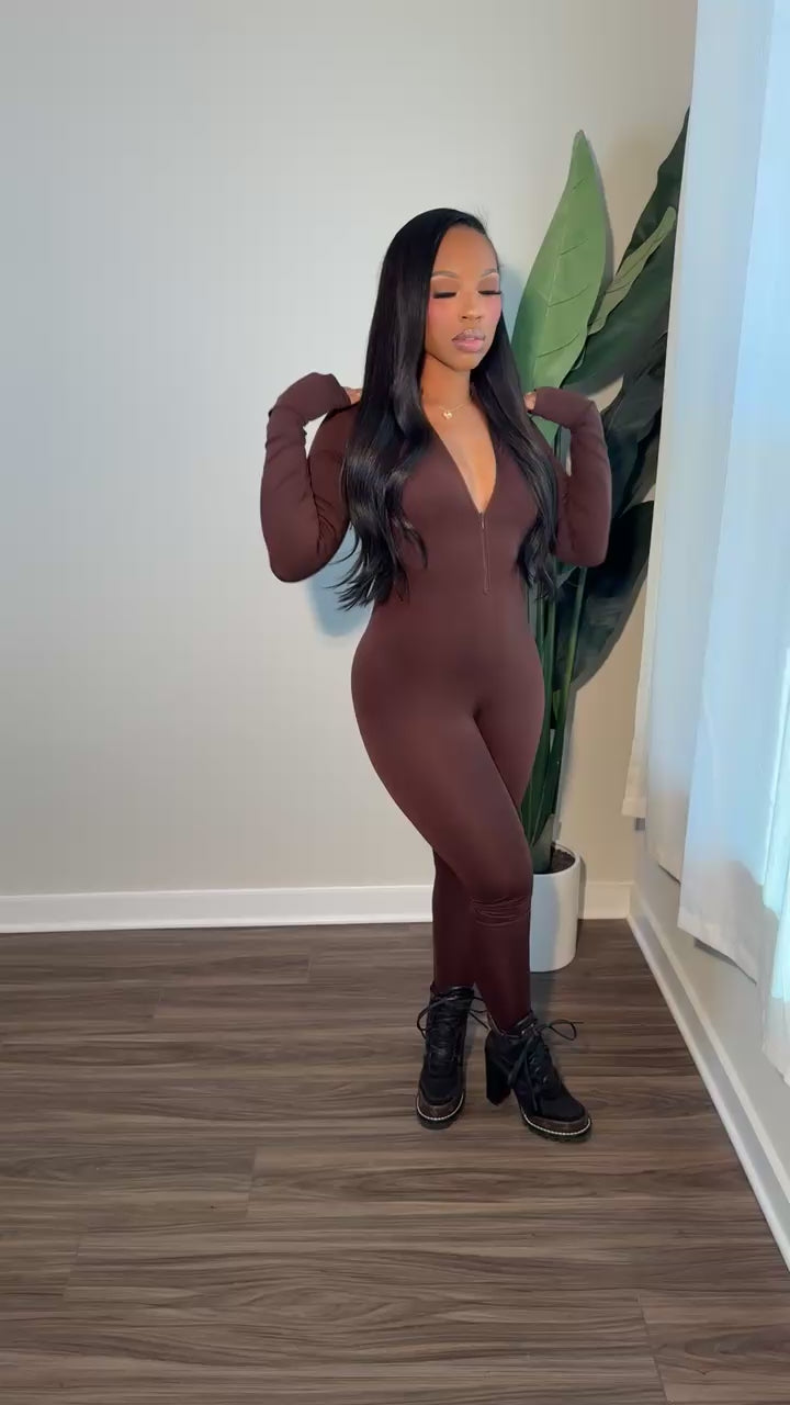 Dru Jumpsuit (Brown)