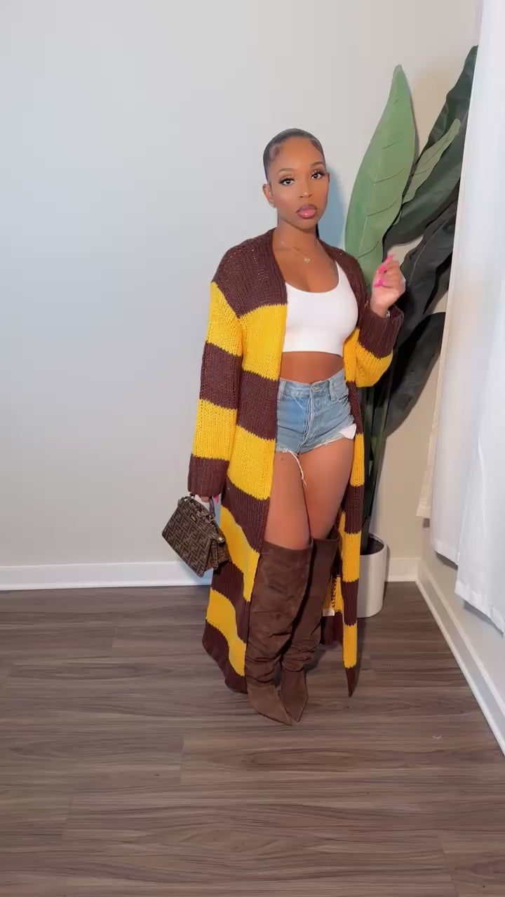 Jordy Cardigan (Brown and Yellow)