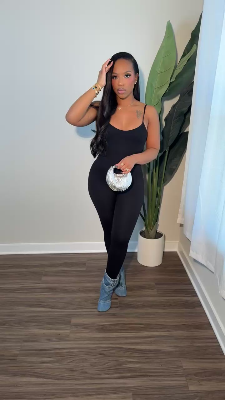 Comfy Seamless Jumpsuit (Black)